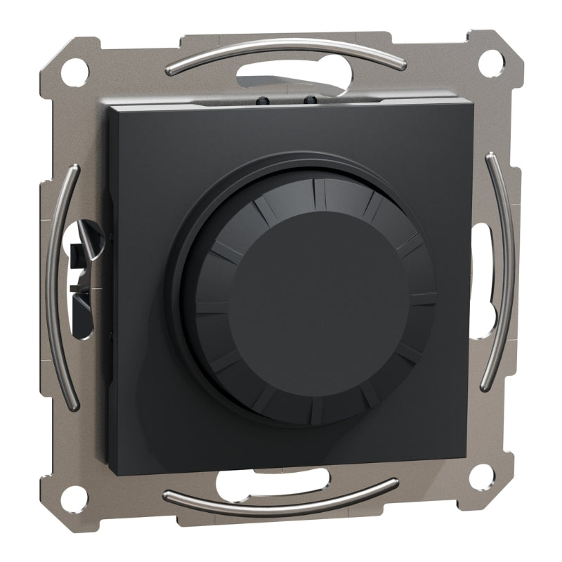 Rotary dimmer deviator R: 3-370W, LED: 0-200W without frame, Anthracite - SCHNEIDER ELECTRIC Asfora EPH6800171
