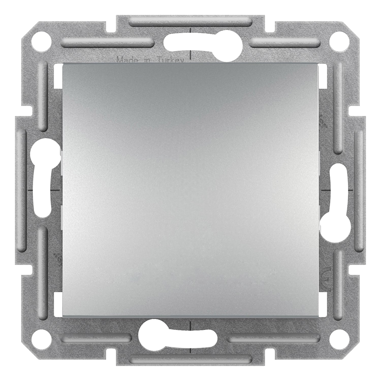 Double-pole switch 10A without frame Aluminum /while supplies last/ - SCHNEIDER ELECTRIC Asfora EPH0200161