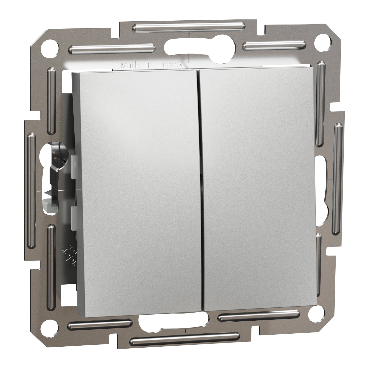 Serial deviator switch 10A without frame Aluminum - SCHNEIDER ELECTRIC Asfora EPH0600161