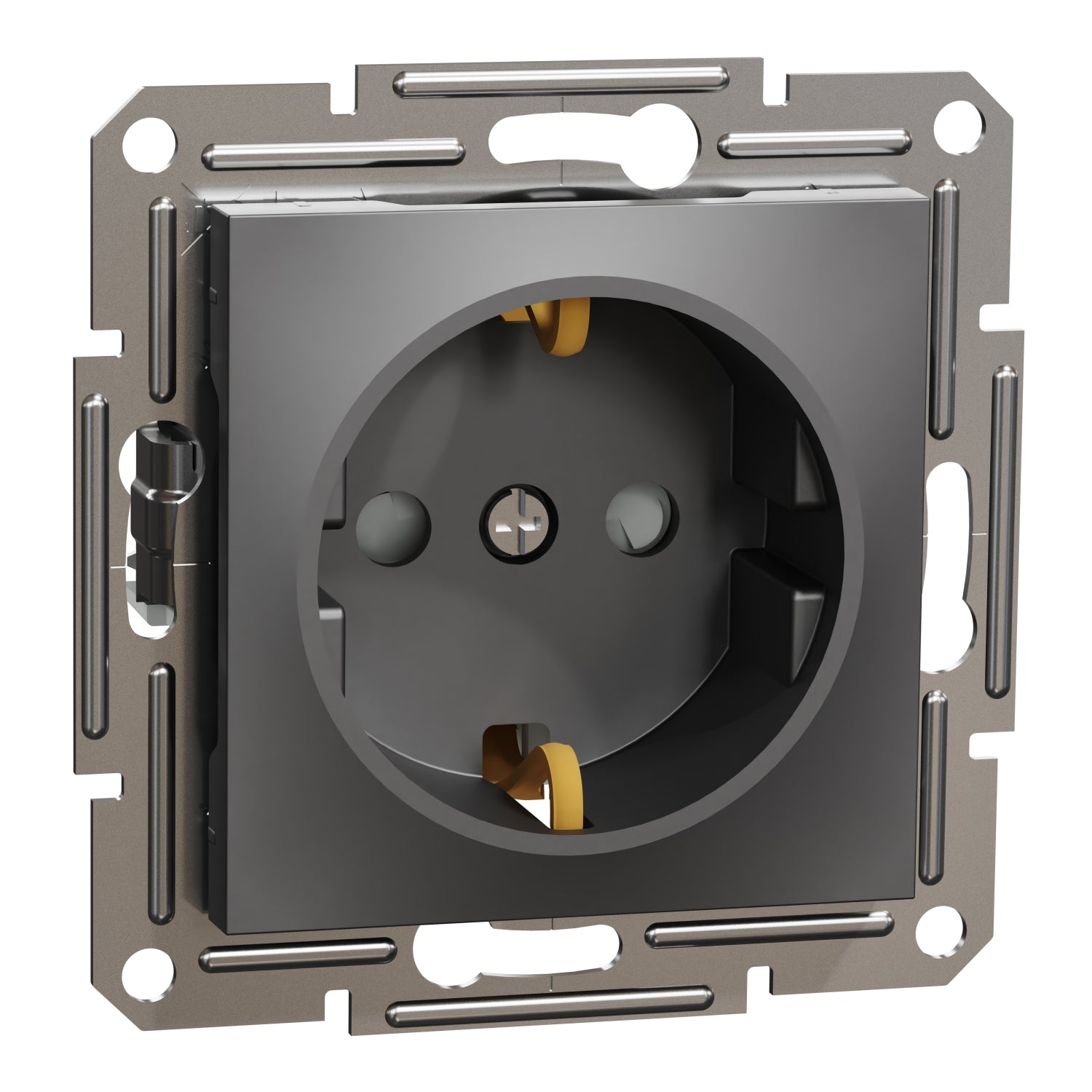 Socket Shuko with child protection 16A without frame Anthracite - SCHNEIDER ELECTRIC Asfora EPH2900271