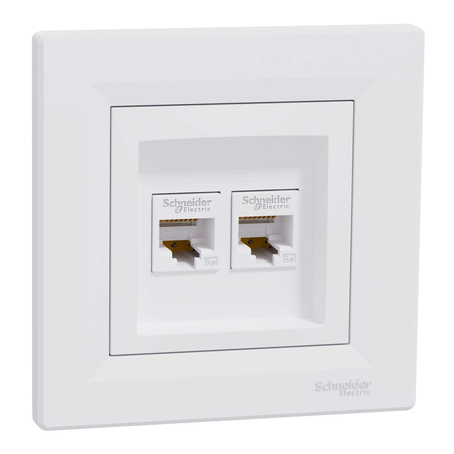 Socket 2x RJ45 UTP Cat.5e White - SCHNEIDER ELECTRIC Asfora EPH4400121