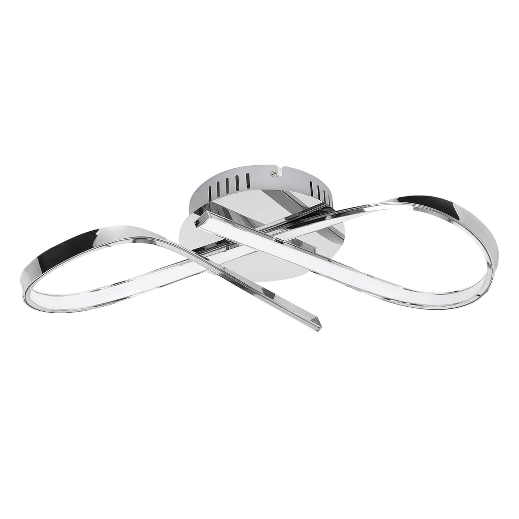 Aniela – модерен LED плафон 20W, хром, 4000K естествена светлина