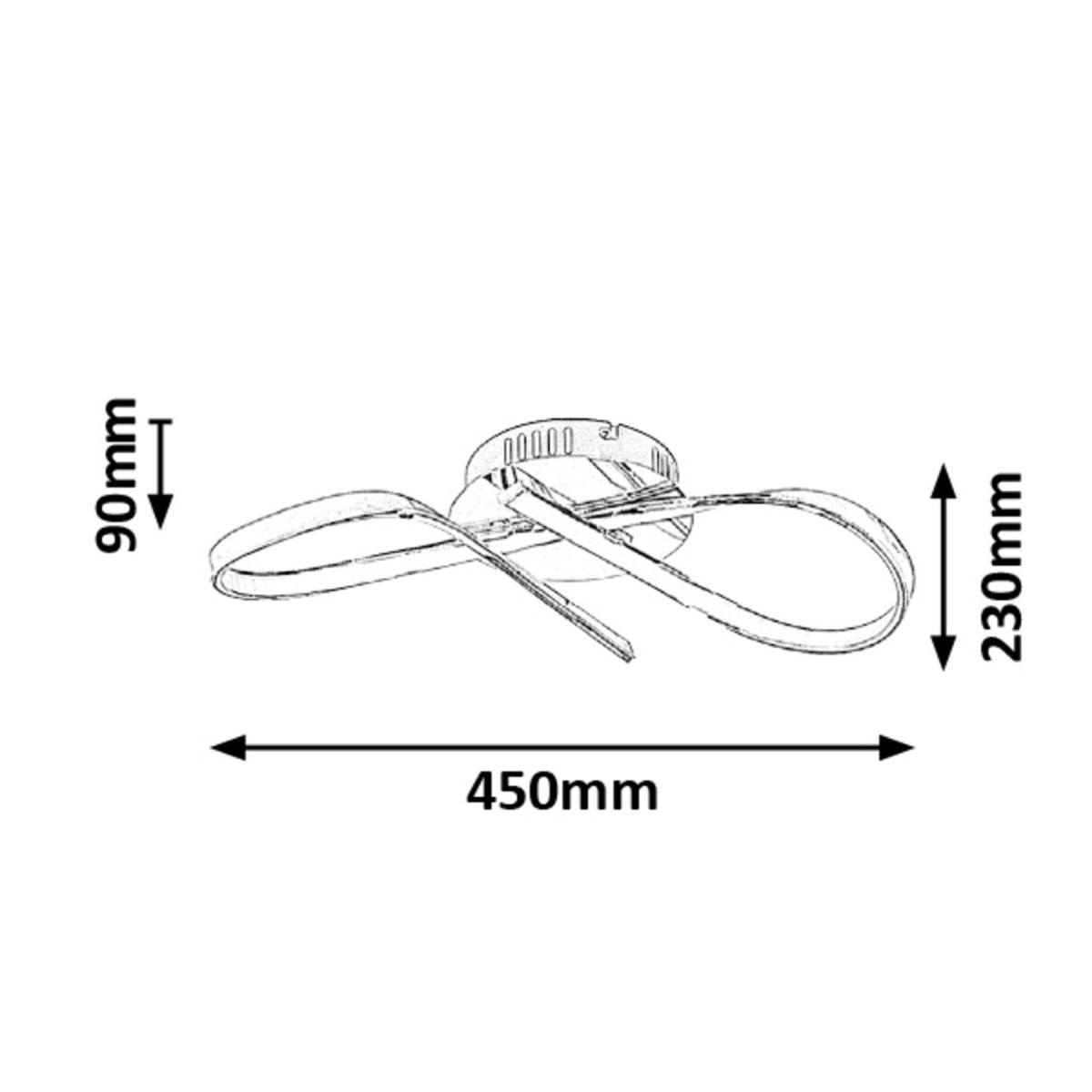 Aniela – модерен LED плафон 20W, хром, 4000K естествена светлина