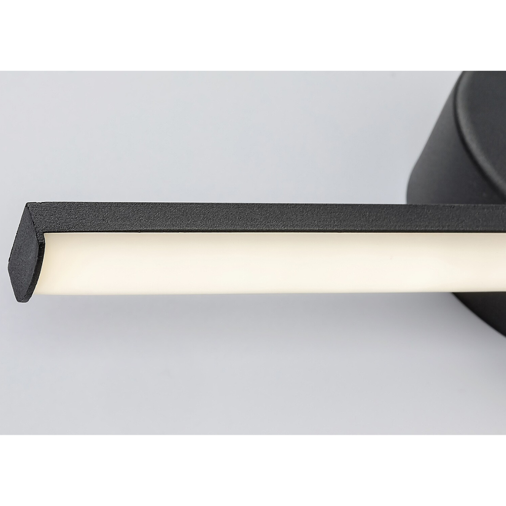 Sabira – модерна LED стенна лампа 8W, черен метал, 4000K естествена светлина