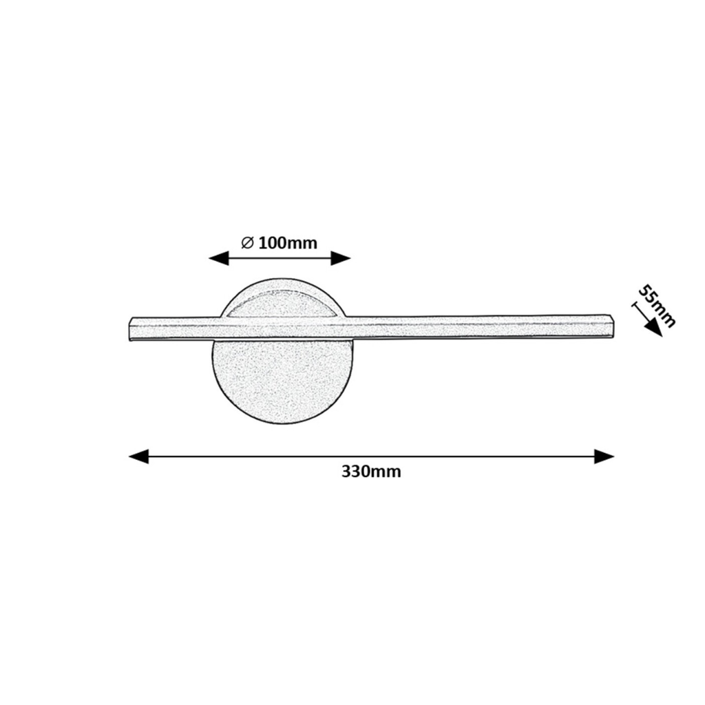 Sabira – LED стенен аплик 6W, черен метал, 4000K естествена светлина
