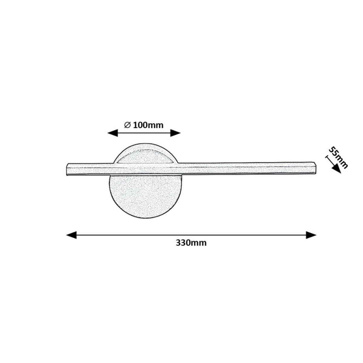 Sabira – LED стенен аплик 6W, черен метал, 4000K естествена светлина