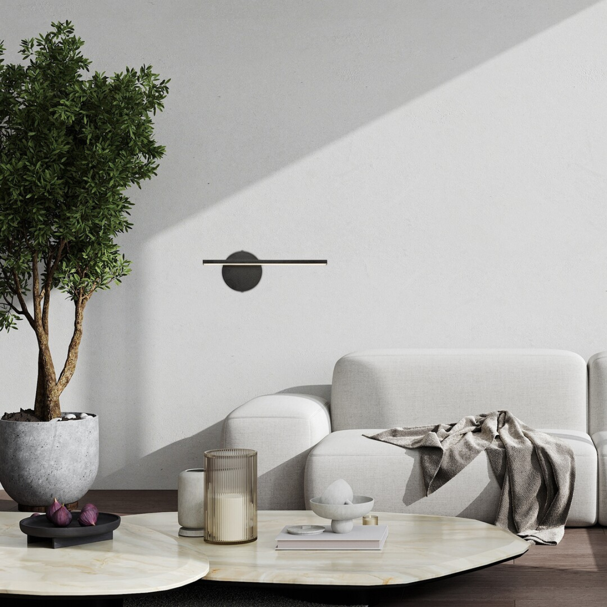 Sabira – LED стенен аплик 6W, черен метал, 4000K естествена светлина