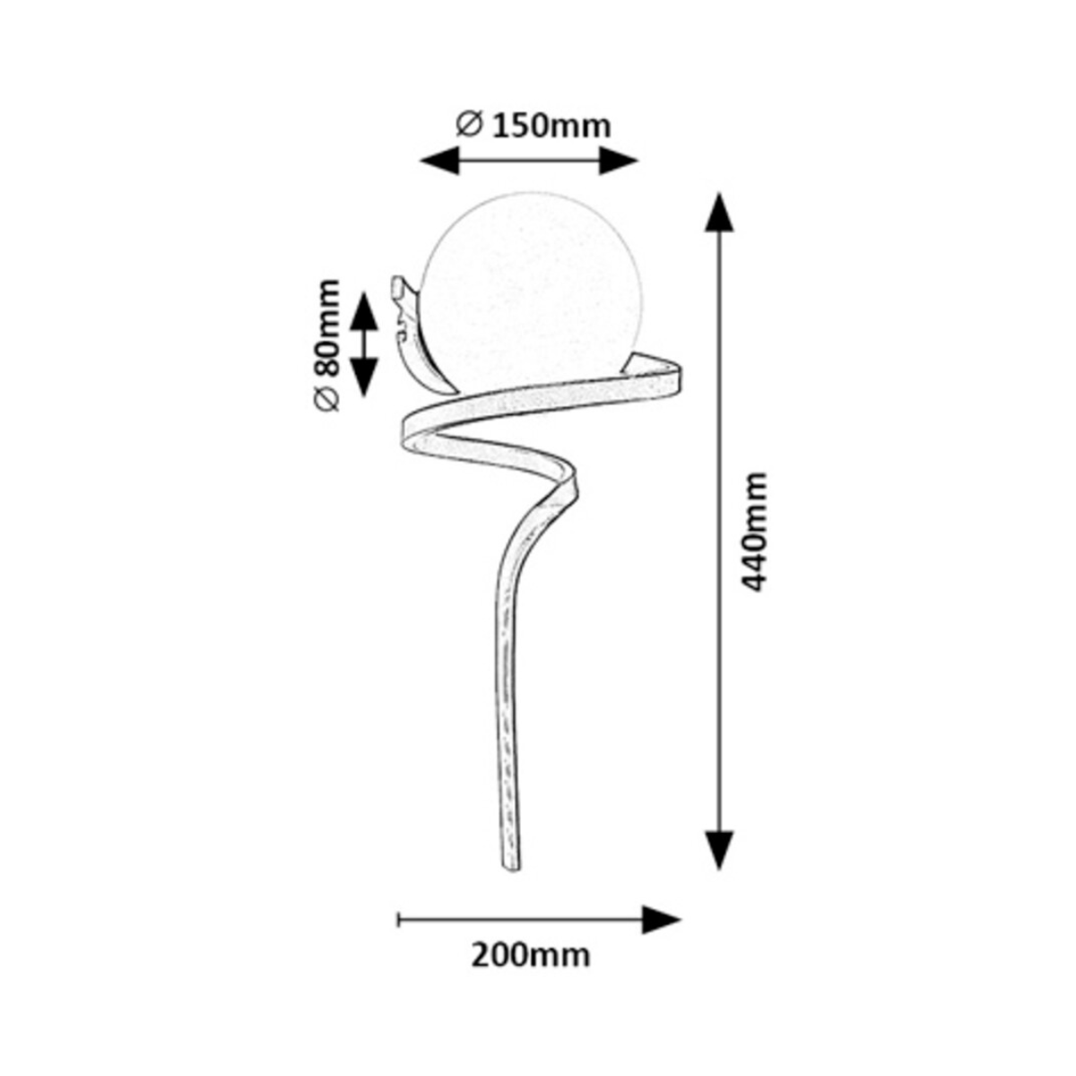 Sarabi – стенен аплик, златен метал и бяло стъкло, E27 1x20W