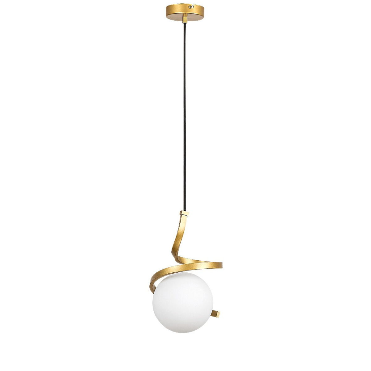 Sarabi – висящ пендел, златен метал и бяло стъкло, E27 1x20W