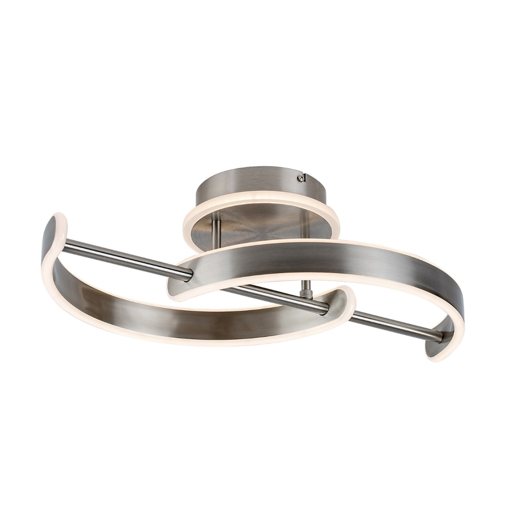 Jarnelle – LED плафон 30W, атинен хром, 3000K топла светлина