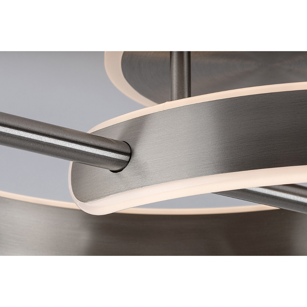 Jarnelle – LED плафон 30W, атинен хром, 3000K топла светлина