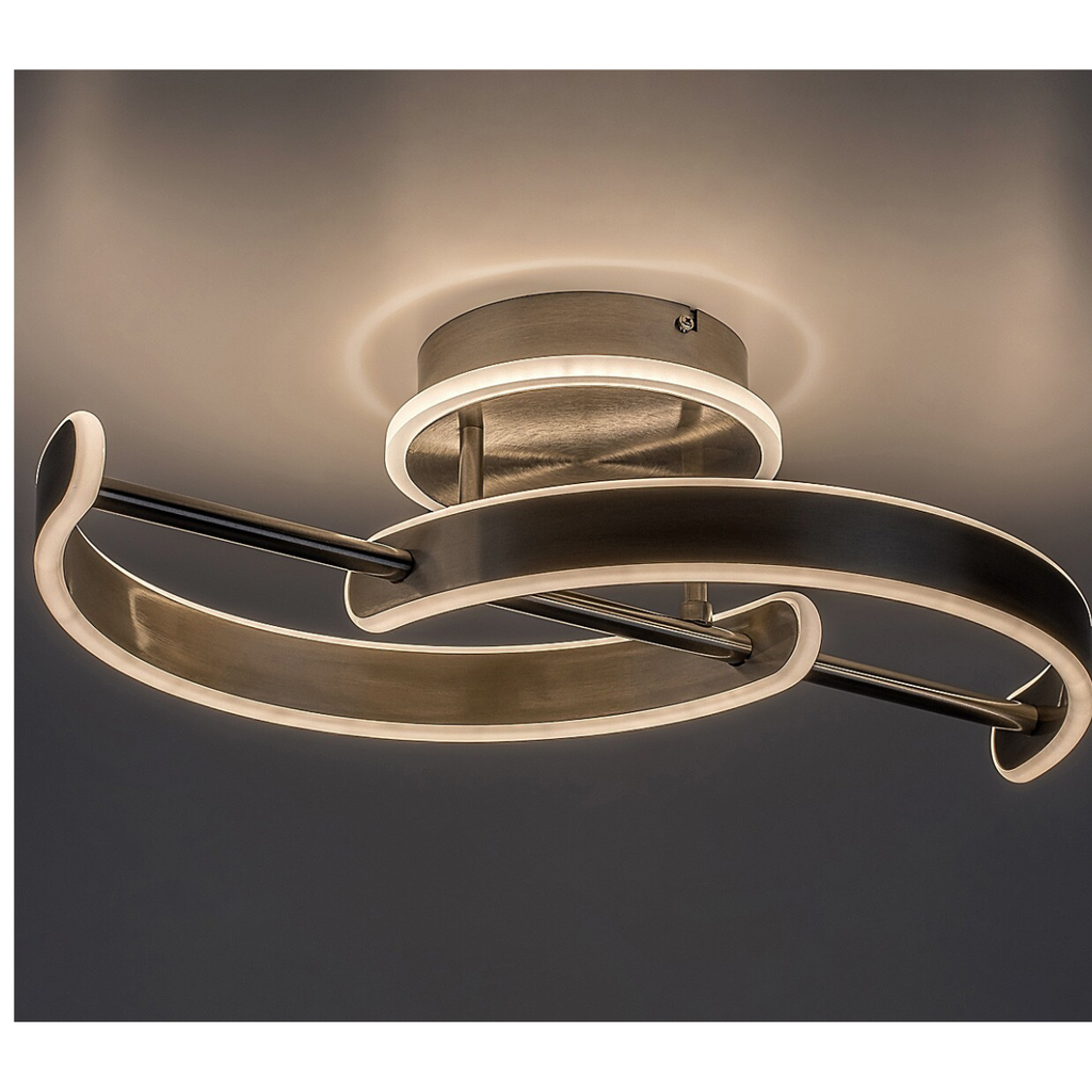 Jarnelle – LED плафон 30W, атинен хром, 3000K топла светлина