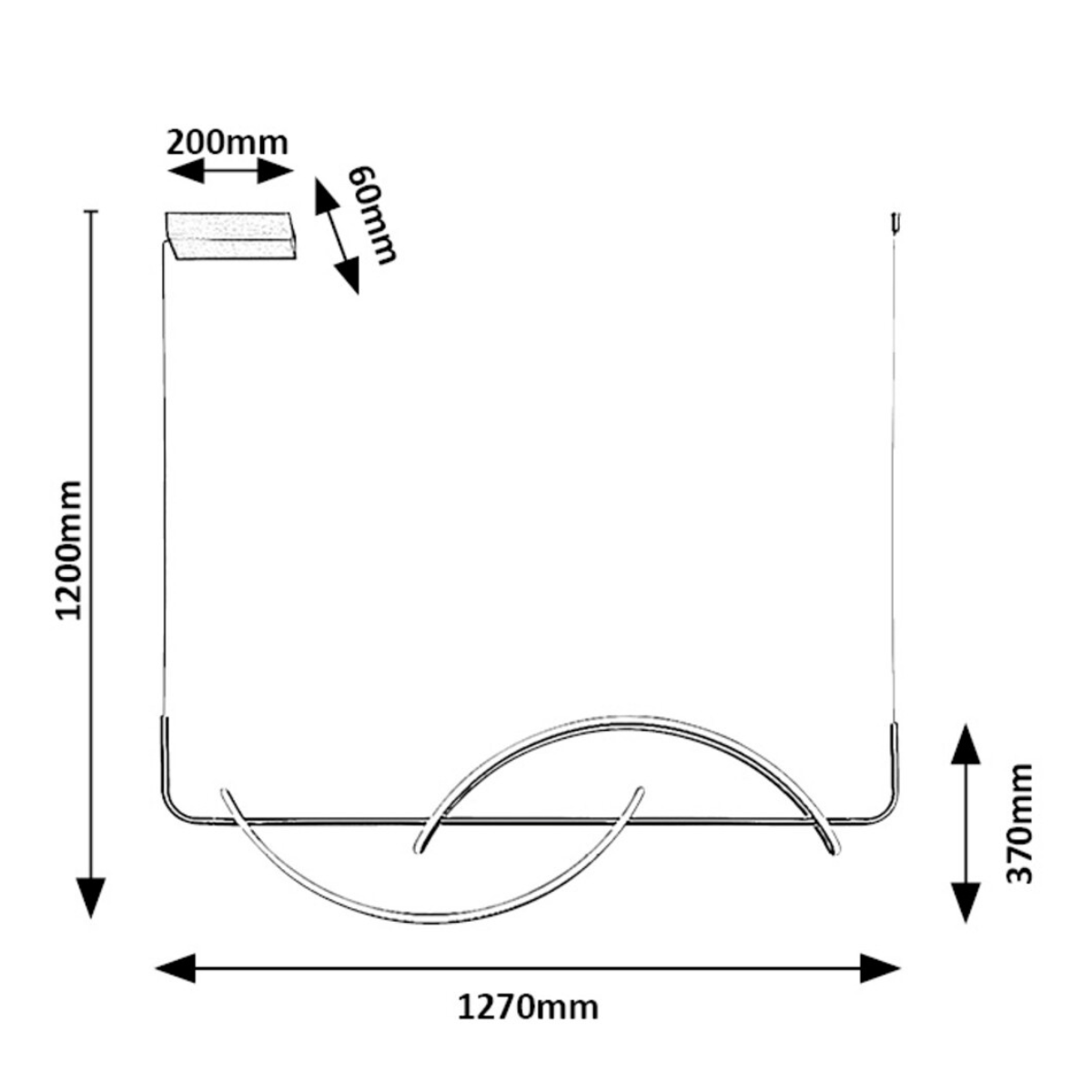 Jarnelle – LED висящ пендел 35W, атинен хром, 3000K топла светлина
