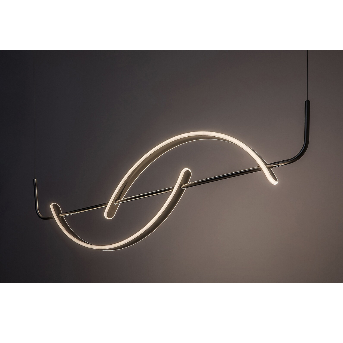 Jarnelle – LED висящ пендел 35W, атинен хром, 3000K топла светлина