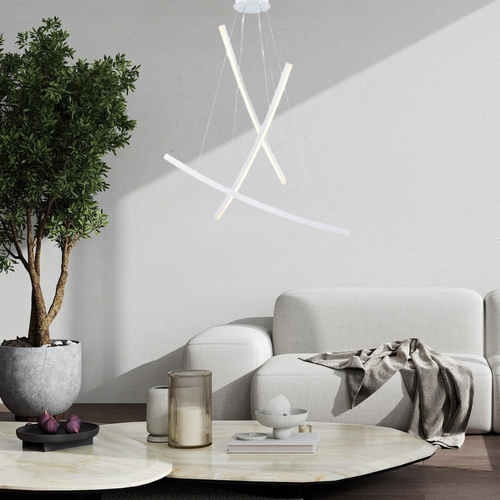 NAAVA – LED пендел 60W, бял мат, 3000K топла светлина