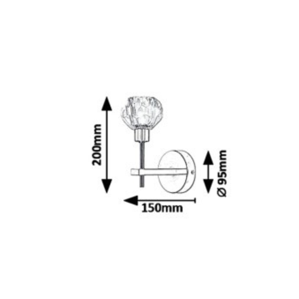 Аплик KASSIA 5394 – златист метал и прозрачно стъкло, класическа стенна лампа G9 | Rabalux