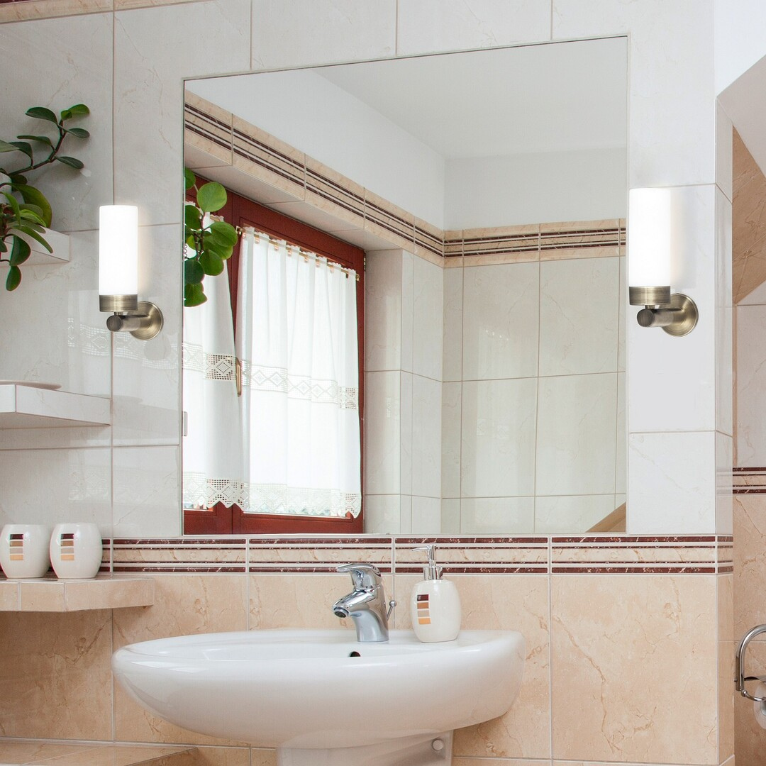 Betty – LED bathroom lighting RABALUX, bronze body and glass shade, 4W, IP44