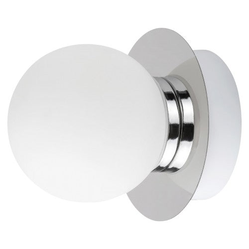 Аплик за баня Becca 2110 – кръгъл влагозащитен аплик с бяло стъкло | Rabalux