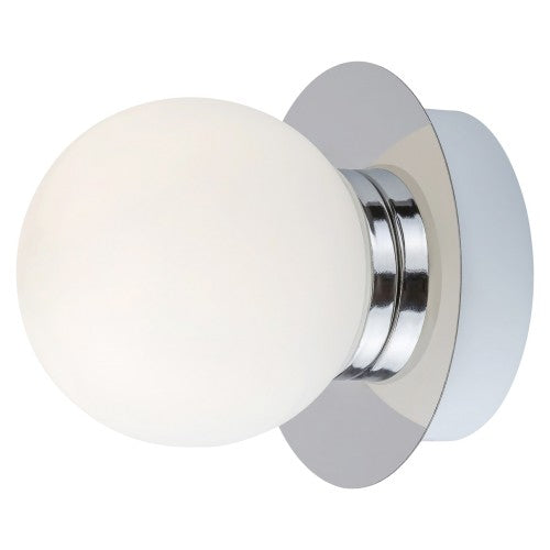 Аплик за баня Becca 2110 – кръгъл влагозащитен аплик с бяло стъкло | Rabalux