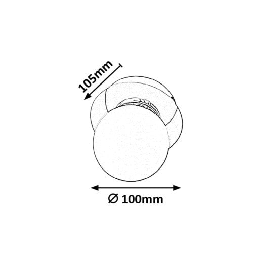 Аплик за баня Becca 2110 – кръгъл влагозащитен аплик с бяло стъкло | Rabalux