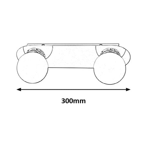 Becca – хромиран стенен аплик за баня с бял стъклен абажур, G9