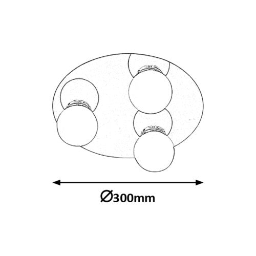 Becca – висящ пендел за баня в хром с бели стъклени абажури, G9