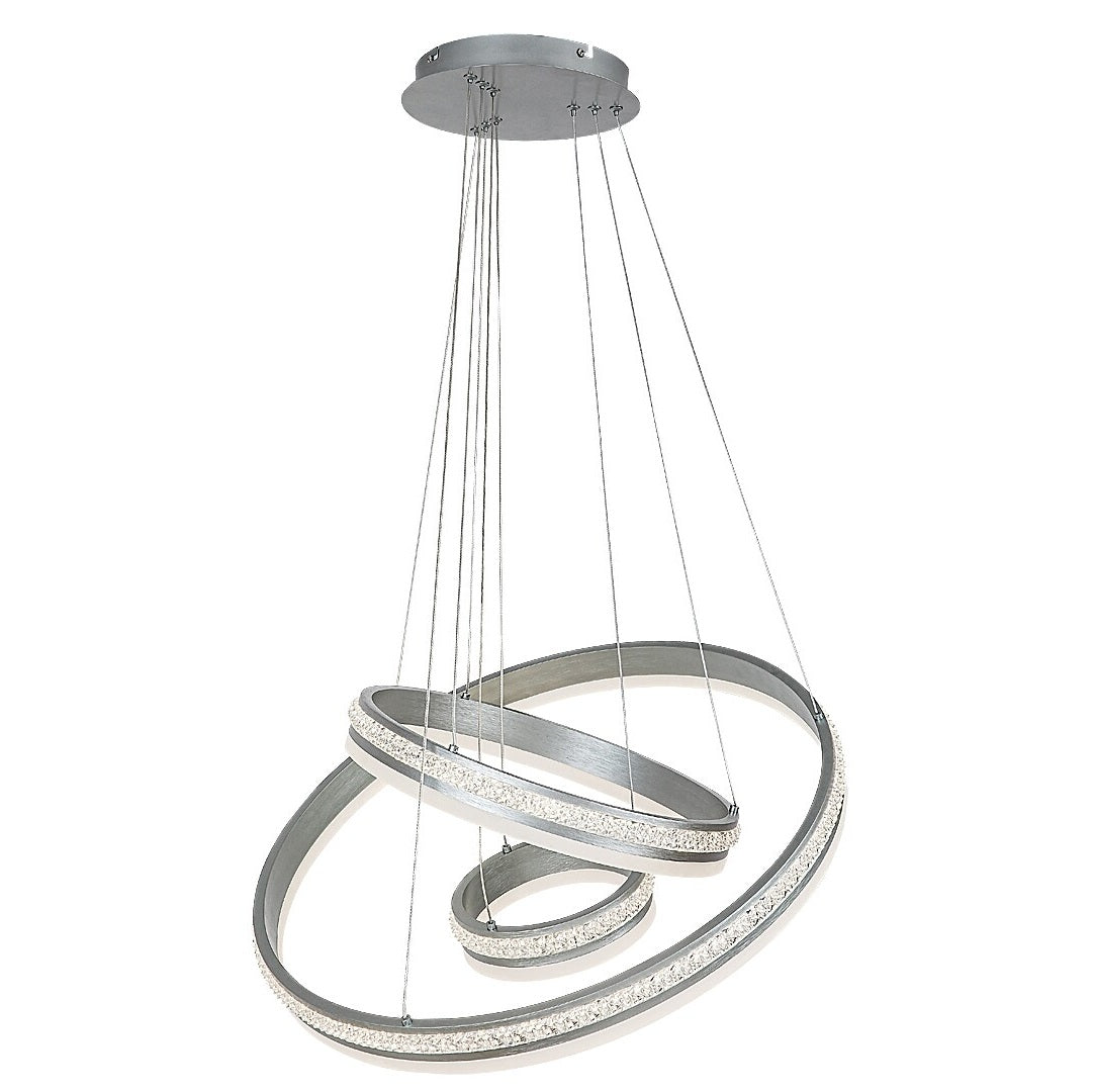 Avalon – hanging pendant lamp, brushed aluminum, minimalist style