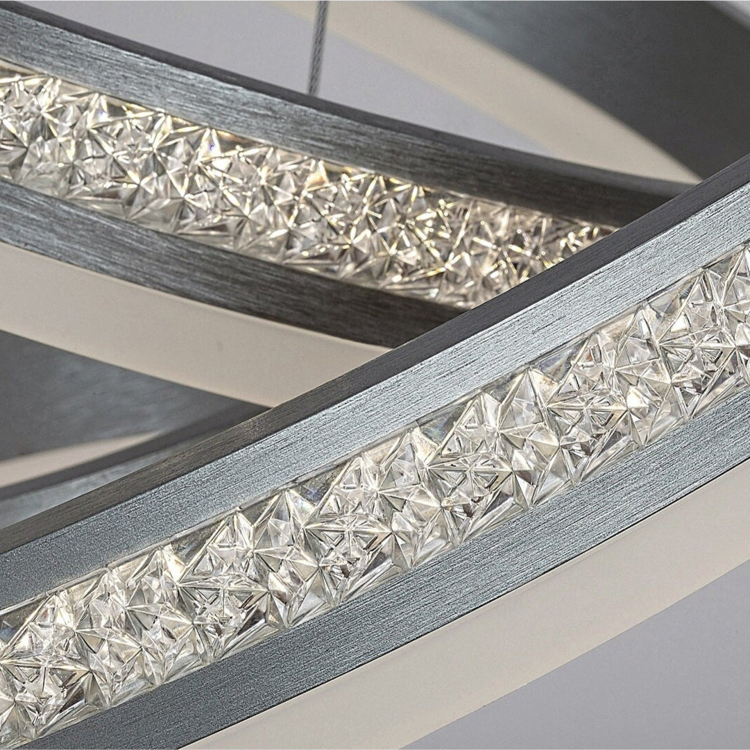 Avalon – hanging pendant lamp, brushed aluminum, minimalist style