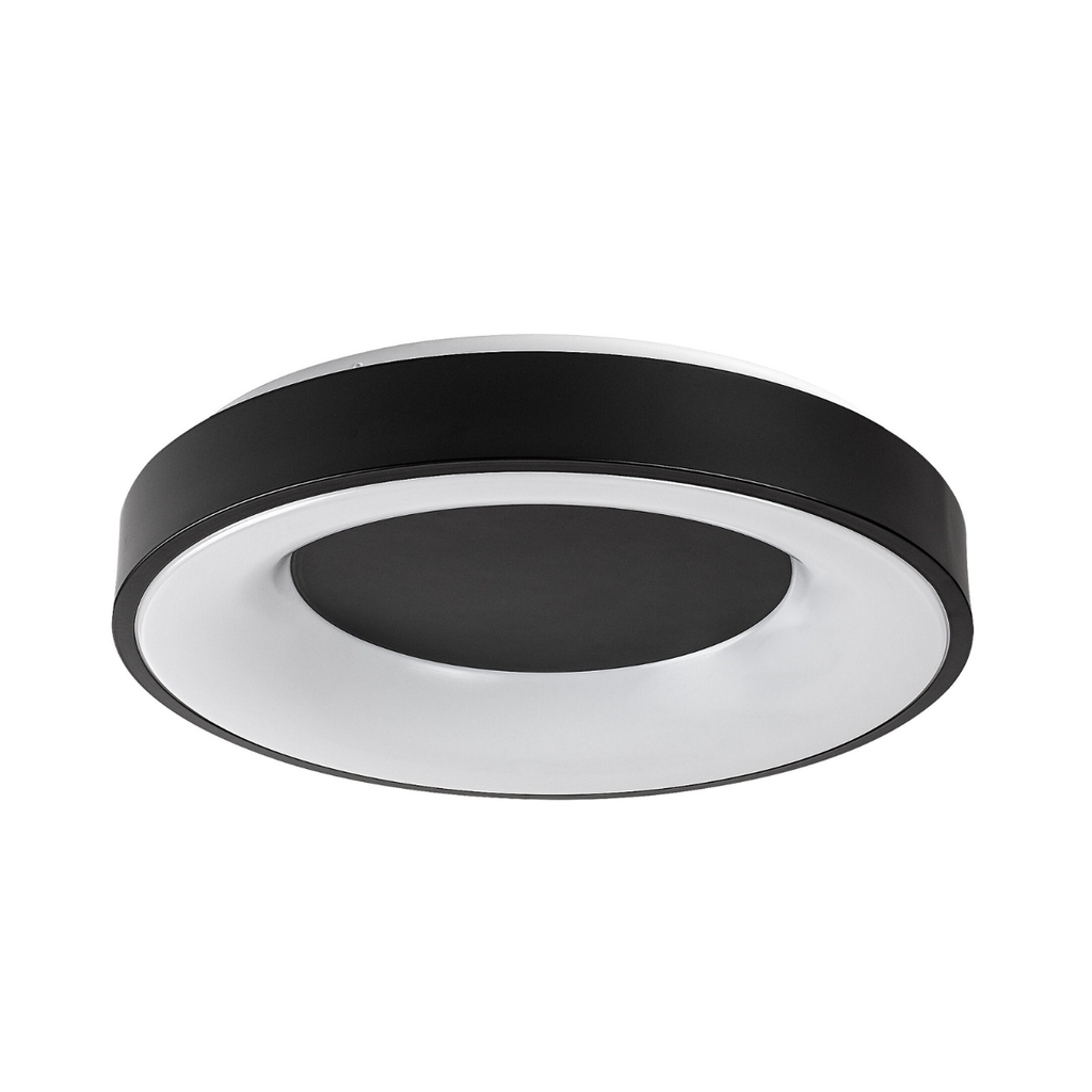 Ceilo – модерен LED плафон с дистанционно управление, регулируема светлина, 38W, черен