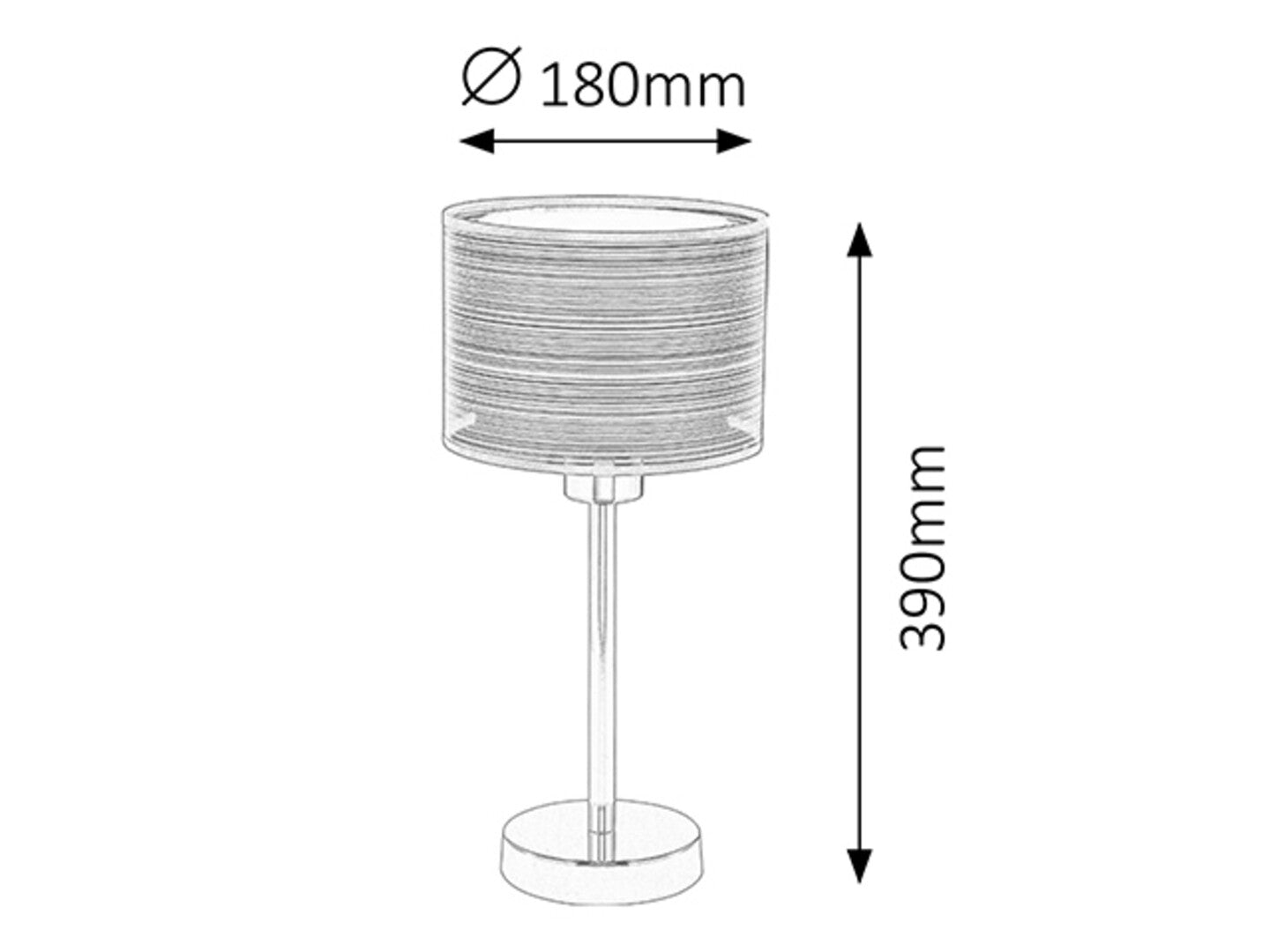 Anastasia RABALUX night lamp – 1xE27, chrome and brown textile, classic style