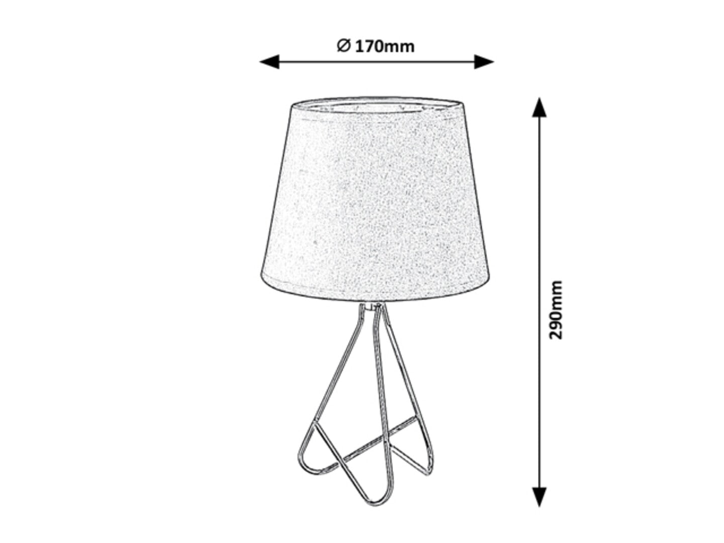 Blanka RABALUX night lamp – 1xE14, rose gold and black textile, industrial style
