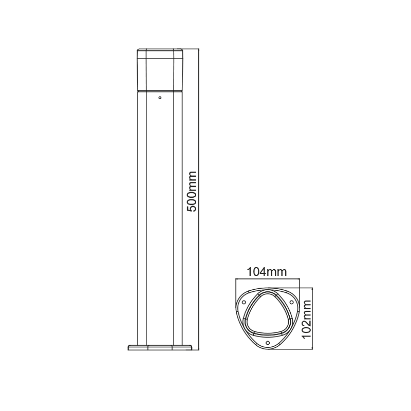 LED garden post EDEN