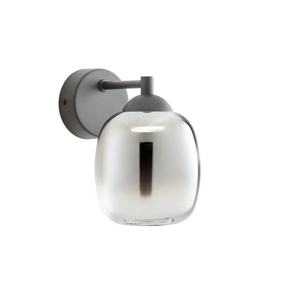 Khadi 01-3483, аплик, черен мат и опушено стъкло, 6W LED, 3000K, 370 lm, IP20 – Redo