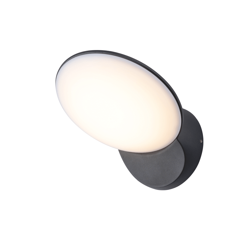 ACRI тъмен сив LED аплик 14W, 3000K, IP54 за външен монтаж