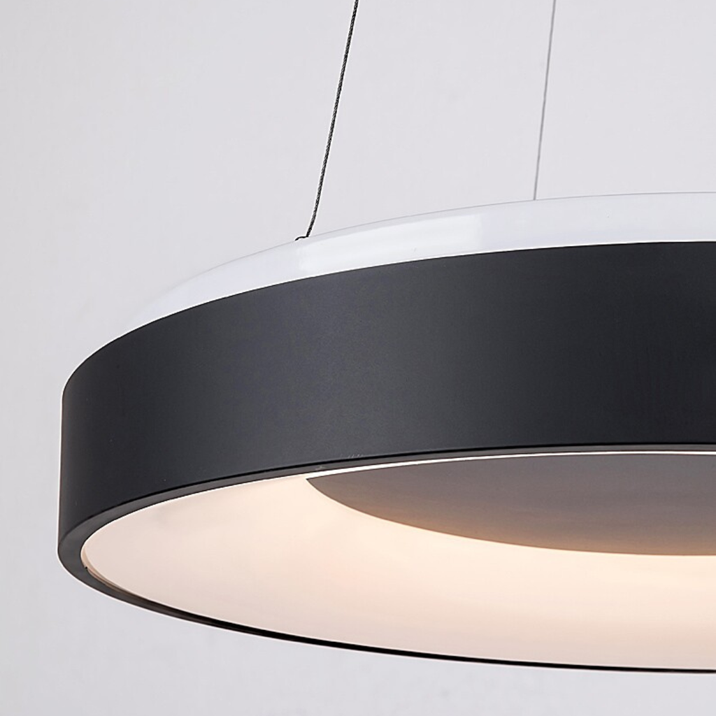 Ceilo – модерен LED пендел с дистанционно управление, регулируема светлина, 38W, черен