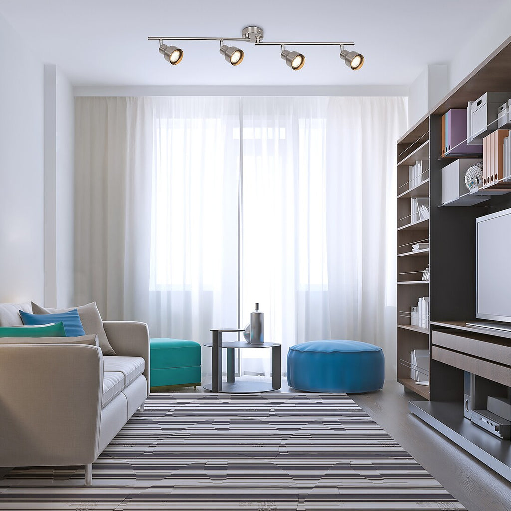 Blake RABALUX spotlight – four-light ceiling spotlight in athene chrome