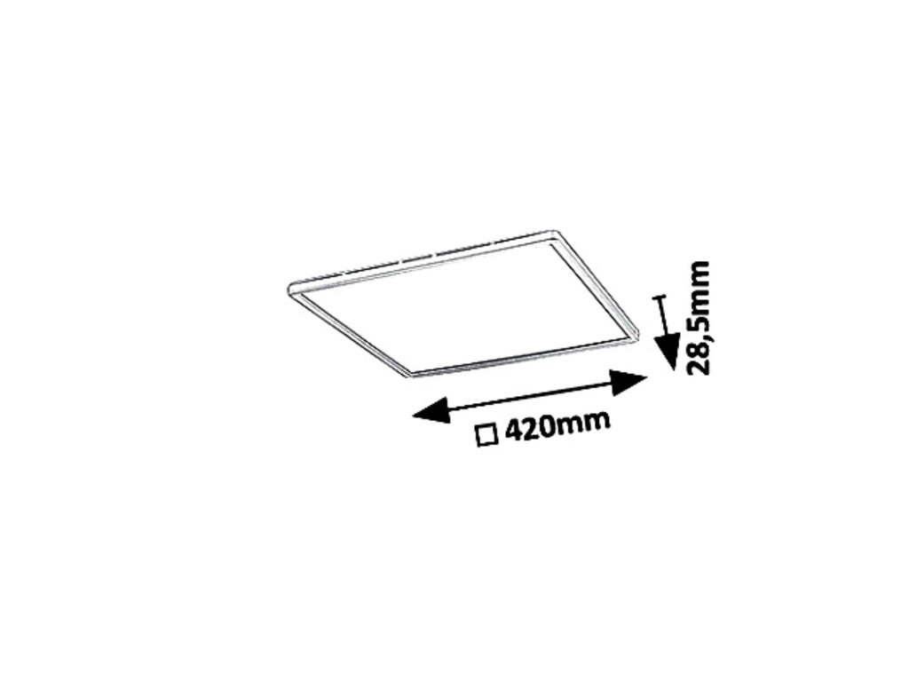 Pavel – Recessed LED ceiling light RABALUX, white, 22W, 2200lm, IP20, 4000K