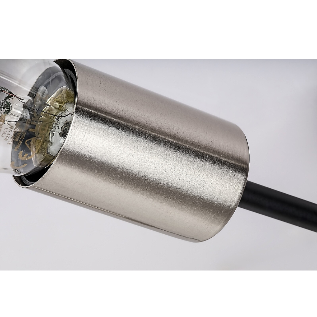 Branwen – модерен плафон с 6 светлини, черен мат и атинен хром, метал, 6xE27, индустриален стил