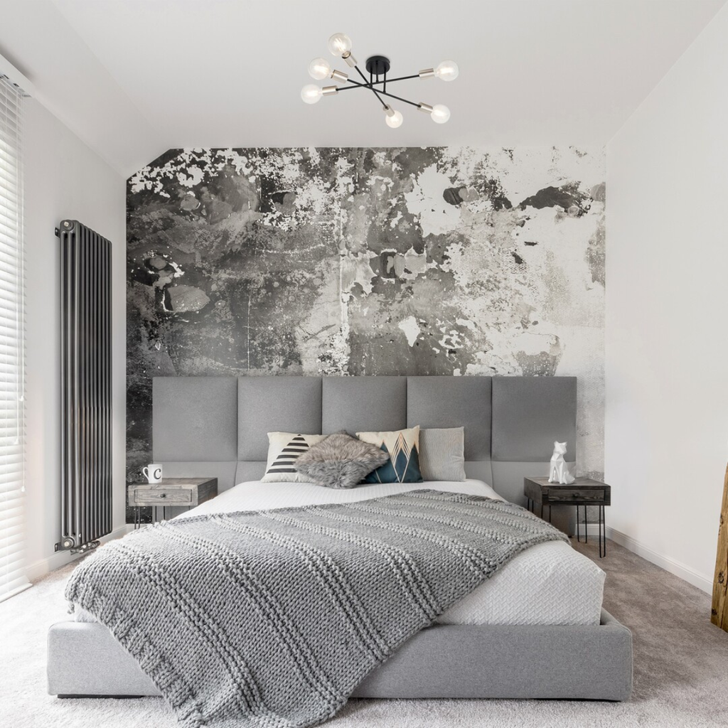 Branwen – модерен плафон с 6 светлини, черен мат и атинен хром, метал, 6xE27, индустриален стил