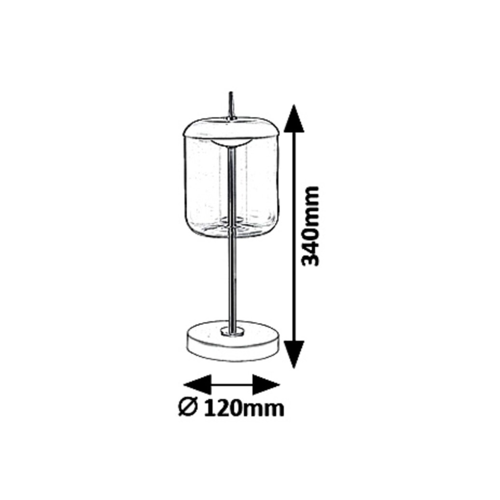 Delice – модерна LED настолна лампа, черен метал и димирано стъкло, 6W, 4000K
