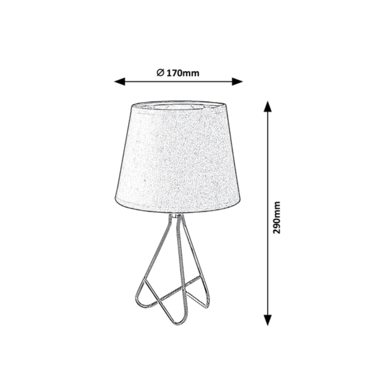 Нощна лампа Blanka RABALUX – 1xE14, розово злато и черен текстил, индустриален стил