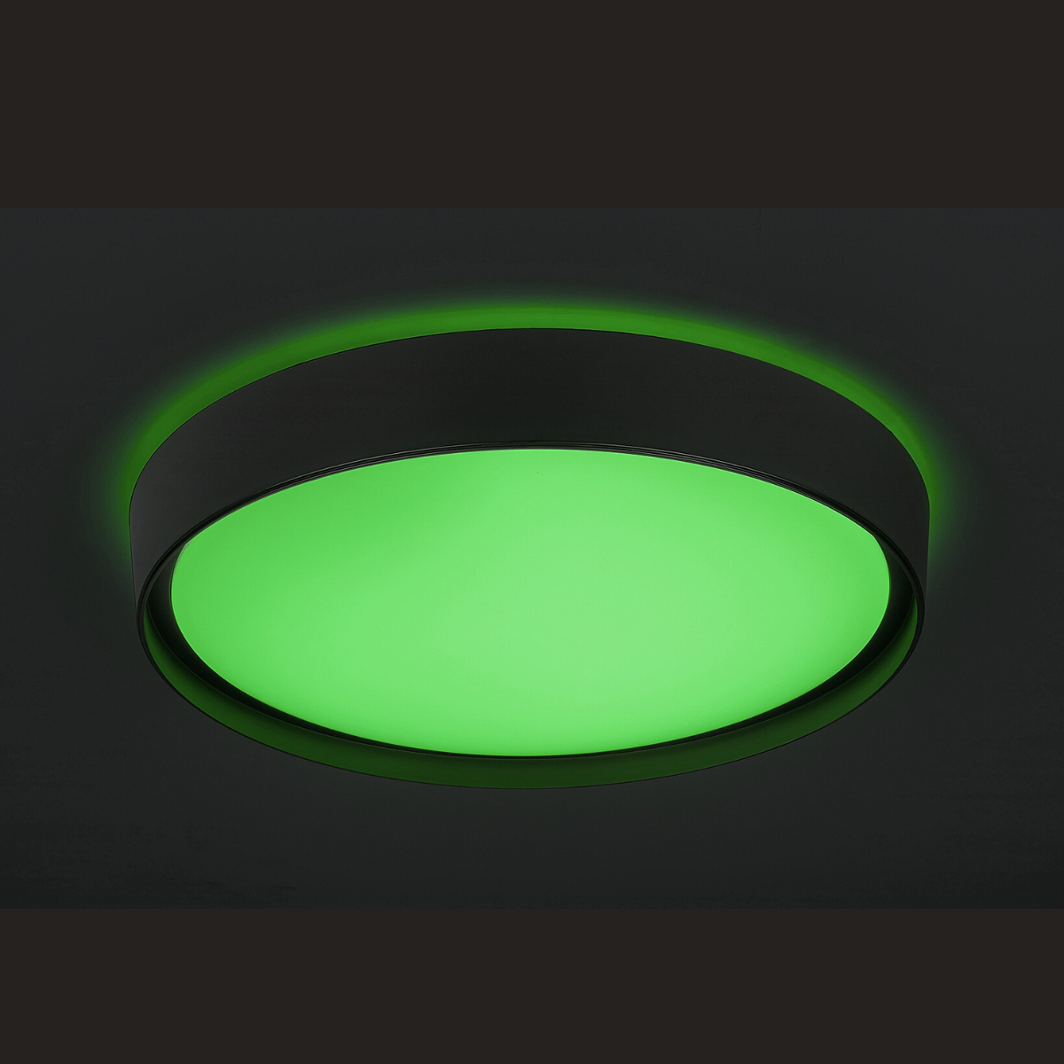 Achilles – смарт LED плафон 40W, черен метал, димируем с дистанционно и приложение, RGB, 2700–6500K