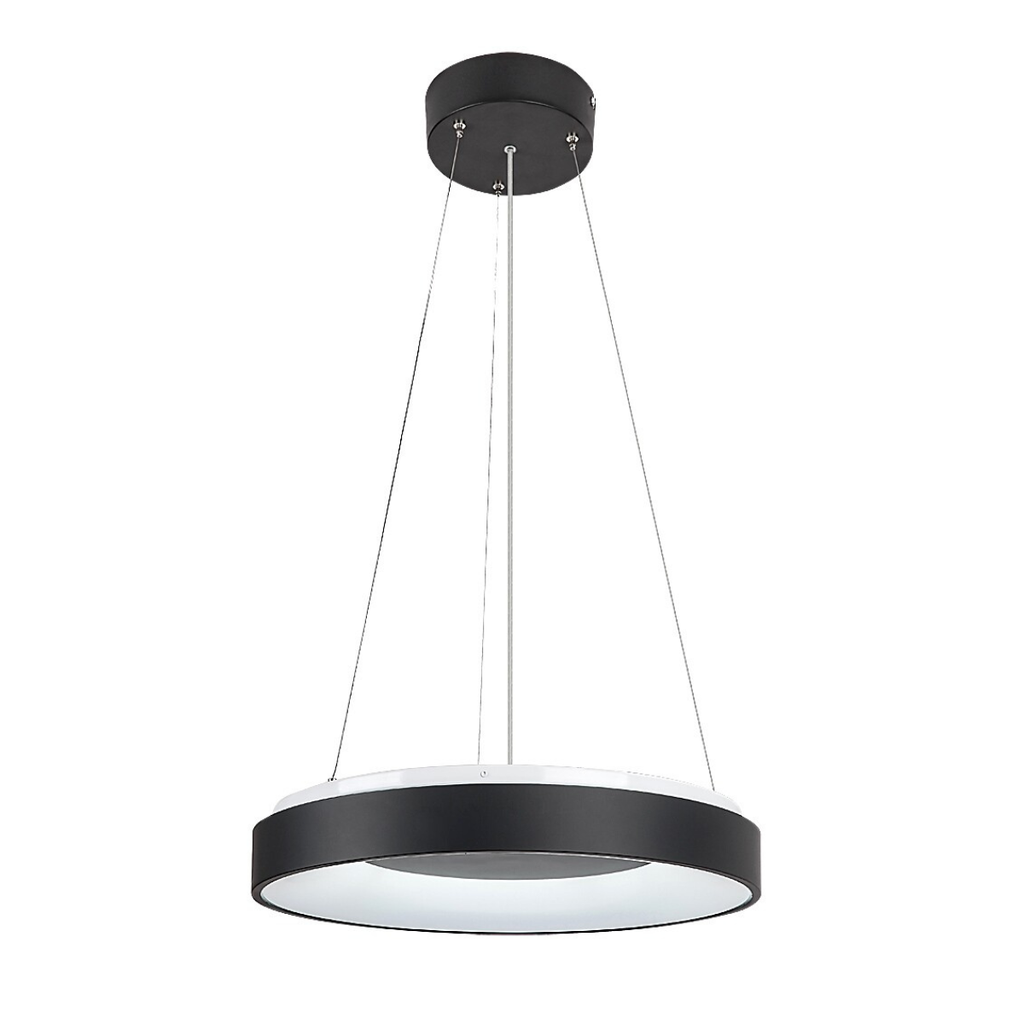 Ceilo – модерен LED пендел с дистанционно управление, регулируема светлина, 38W, черен