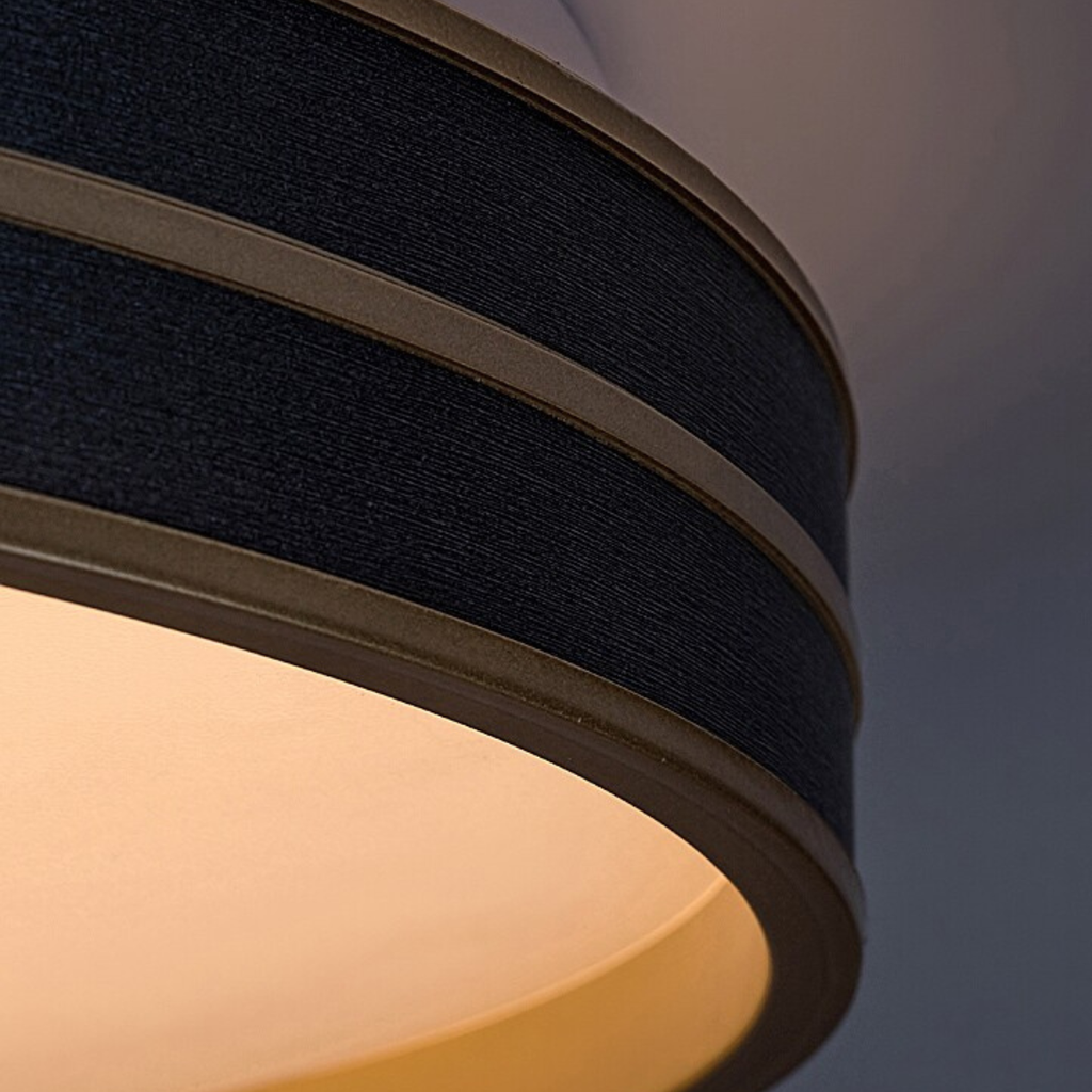 Gandor – модерен LED плафон с дистанционно управление, регулируема светлина, 24W, черен