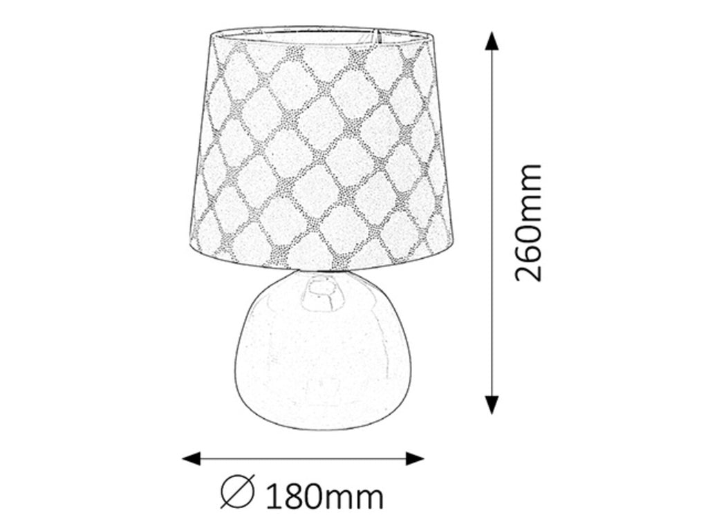 Ellie RABALUX night lamp – ceramic base and beige textile lampshade, standard style