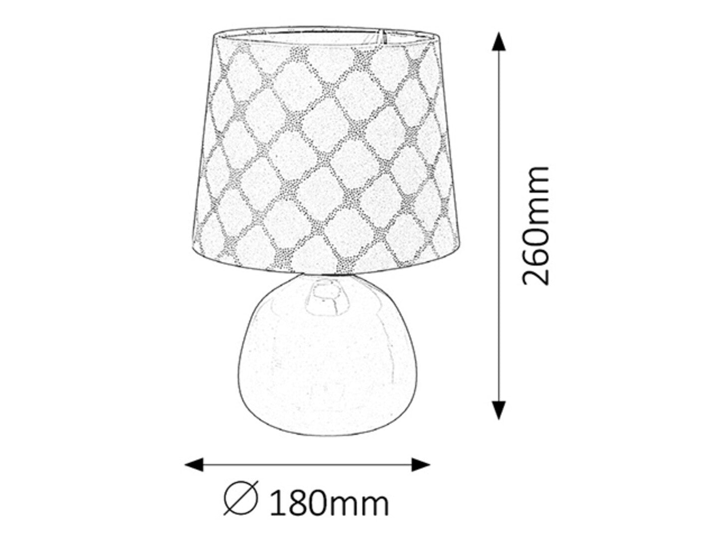 Ellie RABALUX night lamp – ceramic base and beige textile lampshade, standard style