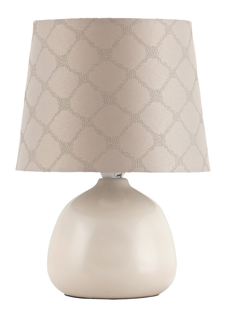 Ellie RABALUX night lamp – ceramic base and beige textile lampshade, standard style