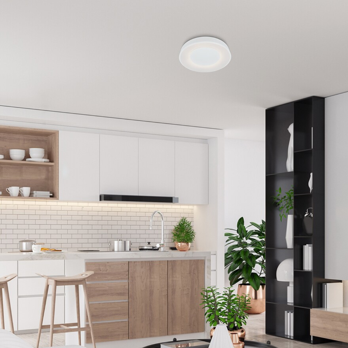 Ceilo – модерен LED плафон с дистанционно управление, регулируема цветна температура, 38W