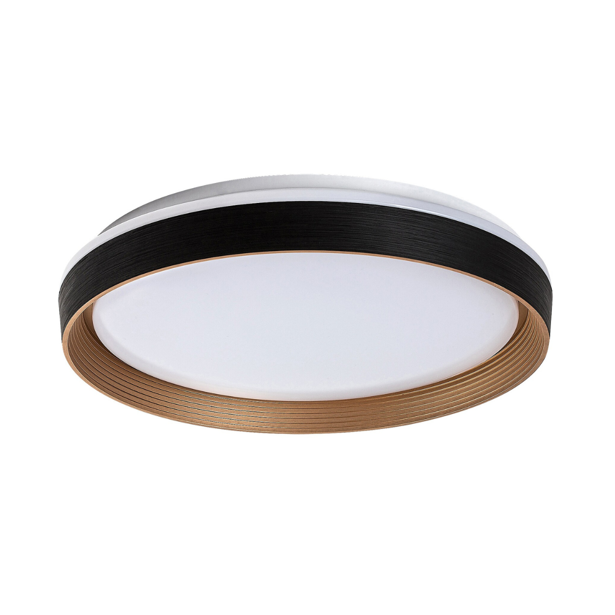 Ladan – модерен LED плафон с дистанционно управление, регулируема светлина, 48W, кафяв/златен