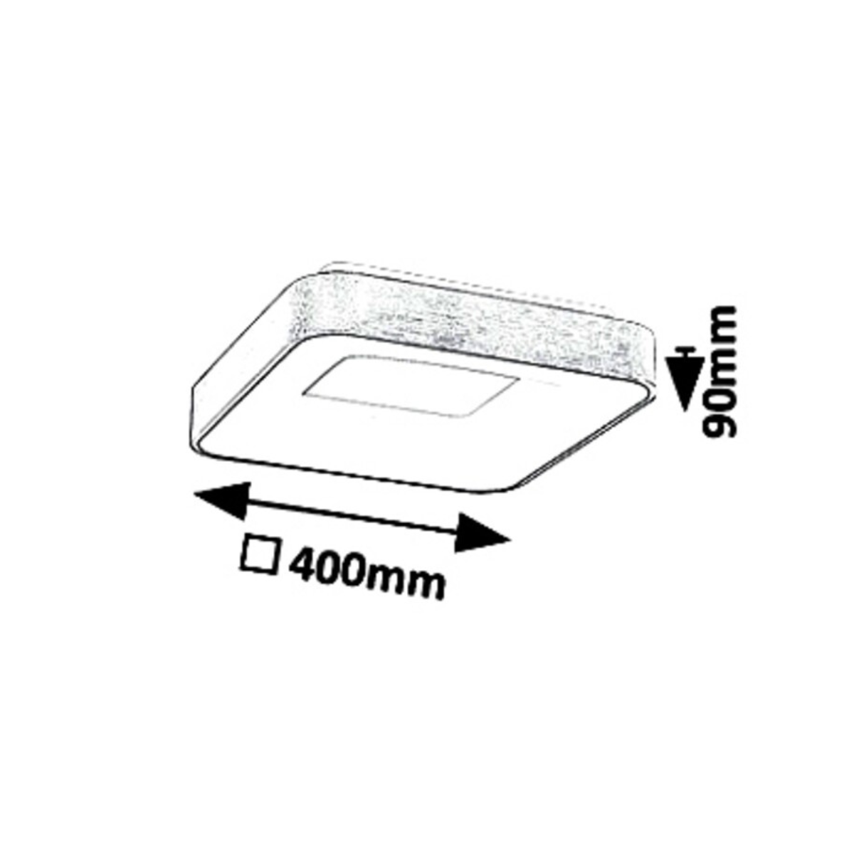 Carmella – LED таванна лампа, златен, 30W, 400×400 мм, модерна серия